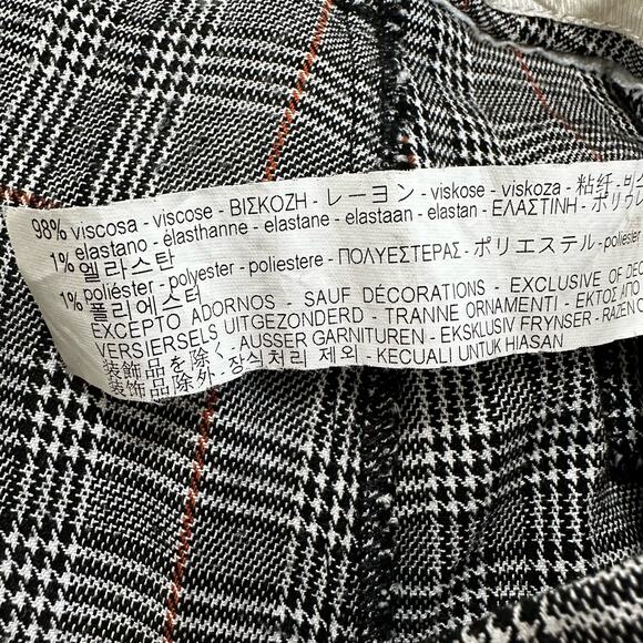 Zara Basic Plaid Pants Dark Academia Womens Large Tuxedo Stripe Pockets Career - Picture 7 of 7